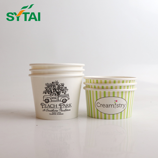 Tazas y tapas desechables para helado de 10 oz