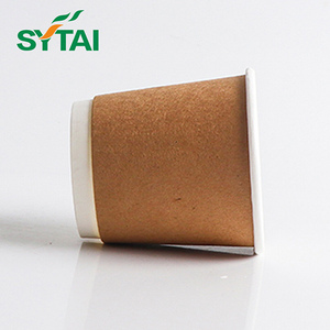 Tazas de café de papel de empapelar dobles personalizadas de 16 oz