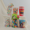 Suministros para fiestas de festivales Vasos de papel coloridos: vasos desechables de colores a granel para ventas al por mayor y eventos