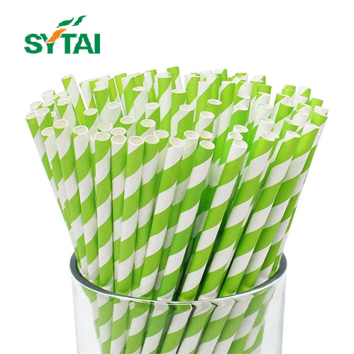 Pajitas De Papel A Rayas Rojas Y Blancas